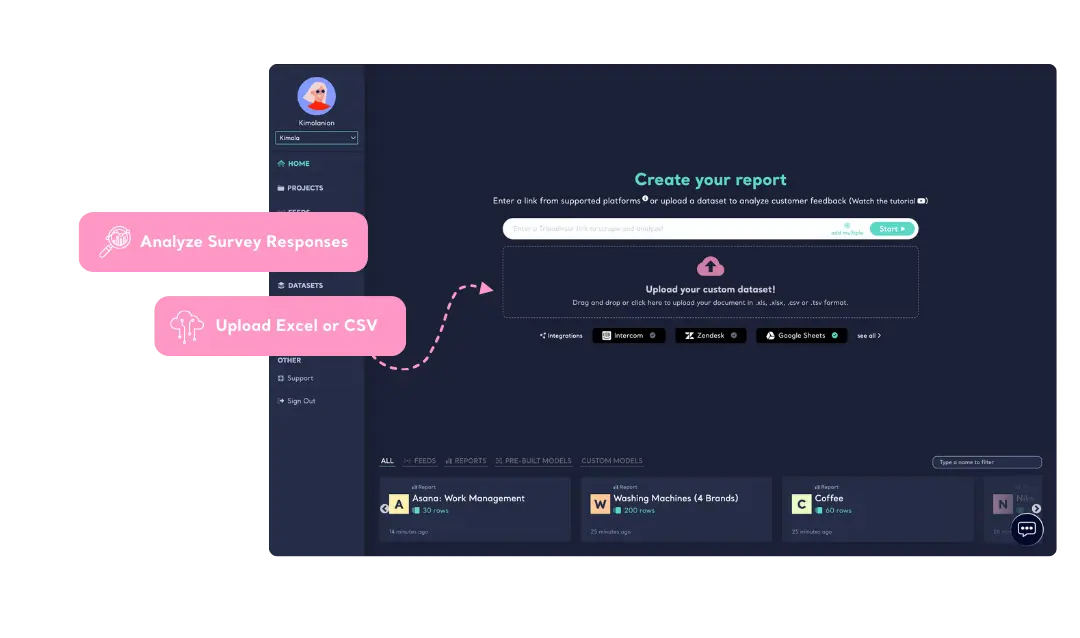 Upload and Analyze the Voice of Employee