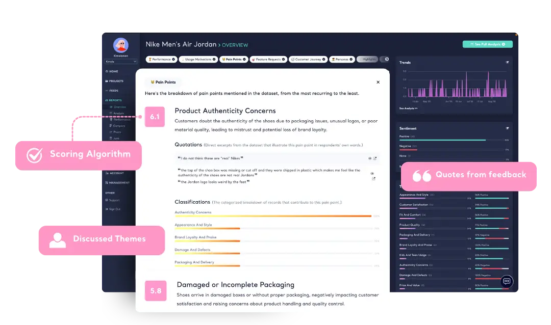 Summaries, Pain Points, Motivations and more