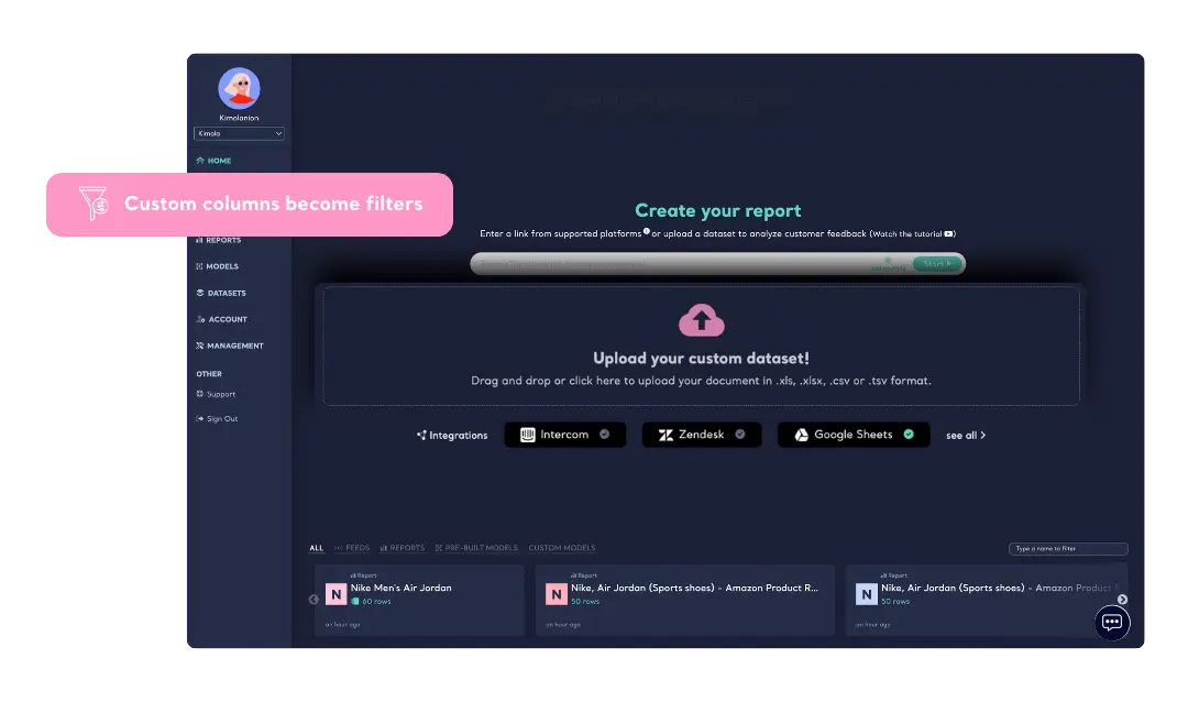 Upload and Map Custom Datasets