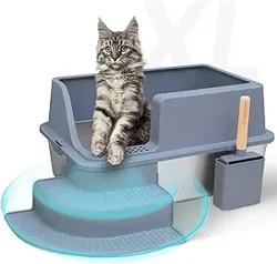 XL Stainless Steel Cat Litter Box: Innovative Design for Easy Cleaning and Odor Control