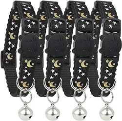 Durable and Adjustable Cat Collars in Various Colors