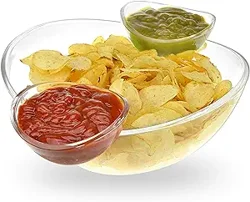 Mixed Reviews on Chip and Dip Acrylic Bowl Set