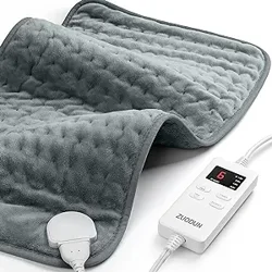 ZUODUN Electric Heating Pad: Effective Relief for Back Pain with Quick Heating and Safety Features