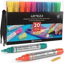 Mixed Reviews for ARTEZA Acrylic Paint Markers Set