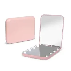 Kintion Pocket Mirror with LED Light: Compact, Bright, and Travel-Friendly