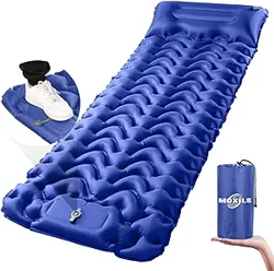 Mixed Reviews for Ultralight Inflatable Sleeping Pad with Built-In Pump