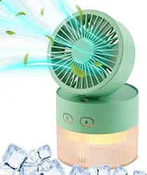 JingleBely Mini Fan with Cool Mist: Compact, Powerful, and Vibrant