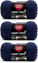 Mixed Reviews for Red Heart Super Saver Soft Navy Yarn: Quality and Texture Concerns