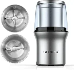 Secura Electric Coffee Grinder and Spice Grinder: Mixed Reviews Highlighting Durability and Performance