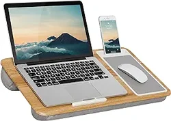 LAPGEAR Home Office Lap Desk - Oakwood: Comfort & Functionality