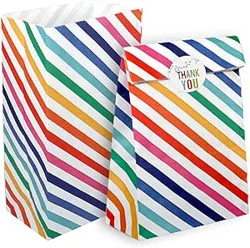 High-Quality and Vibrant Paper Party Bags with Easy Fasten Stickers