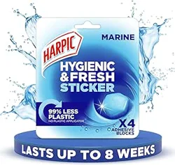 Harpic Hygienic Fresh Sticker Toilet Blocks: Easy Application & Fresh Fragrance