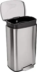 Mixed Reviews for Amazon Basics Trash Can with Soft-Close Pedal