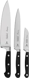 Tramontina Century Black 3-Piece Knife Set: High-Quality Knives with Precise Cutting Ability