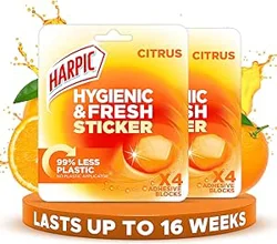 Harpic Hygienic Fresh Sticker Adhesive Toilet Block: Long-lasting, Fresh & Clean