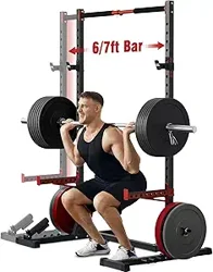 FLYBIRD Squat Rack with Pull-Up Bar: Sturdy, Versatile, and Easy to Assemble