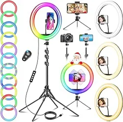 GerTong 12'' Ring Light with Tripod: Mixed Reviews on Lighting Quality and Durability