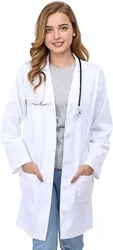 Stylish and Functional White Lab Coat