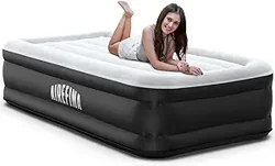 Airefina 18' Twin Air Mattress: Quick Inflation, Comfort, & Durability