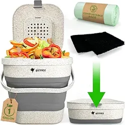 Convenient Odor-Free Composting Solution: Collapsible Food Waste Bin with Lid Review