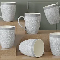 Earth Store Grey Fizz Coffee Mug Set: Design, Size, & Quality Shine!