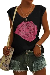 Rose Print Graphic T-Shirt: Soft, Comfortable, and Versatile