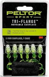 Mixed Reviews for Peltor Sport Tri-Flange Earplugs with NRR 26 dB