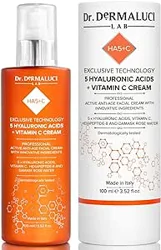 Premium Anti-Aging Face Cream with Hyaluronic Acid, Vitamin C, Hexapeptide, Rose Damascena