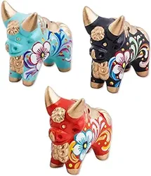 NOVICA Ceramic Bull Figurine Set: Quality, Timely Delivery & Adorable Appearance