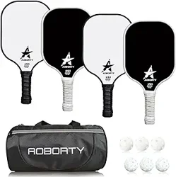 Beginner Pickleball Set with Lightweight Paddles, Balls, and Carry Bag