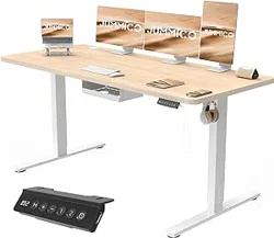 JUMMICO Height-Adjustable Desk: Easy Assembly, Sturdy Build, Competitive Price