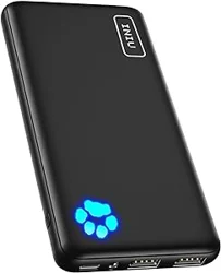 Compact and Reliable Portable Charger with Paw Print Indicator