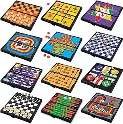 Mixed Reviews for Set of 12 Compact Travel Board Games