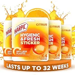 Harpic Hygienic Fresh Sticker Adhesive Toilet Block: Citrus Scent Review Summary