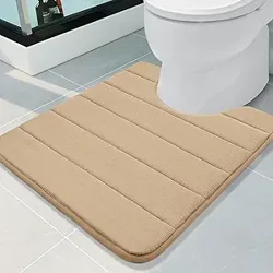 Buganda Memory Foam Toilet Rugs: Plushness and Color Variety Shine, Some Slippery and Durability Concerns