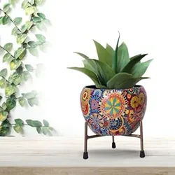 CINAGRO Metal Flower Vase Planter Pot with Iron Stand: Quality, Design, and Versatility