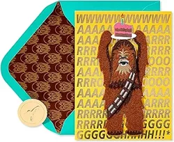 Papyrus Star Wars Chewbacca Birthday Card: High Quality & Fun Design Impress Fans